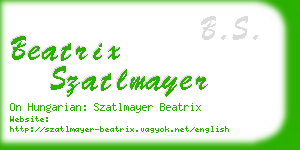 beatrix szatlmayer business card